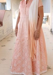 Women One Piece Gown With Dupatta