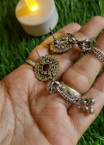 Oxidized Earrings Without Back Push Locks🖤