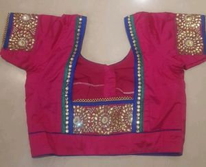 Hot Pink Kundan Work 36 Bust Blouse