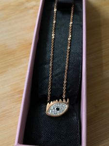 Gold Plated Evil Eye Necklace