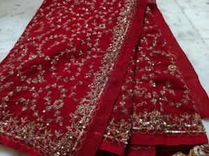 Full Aari Work Saree Red ♥️ Vintage Sare