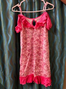 pink ruffle sweetheart mini dress 💗