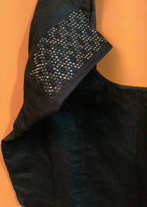 SWAROVSKI WORK PARTYWEAR OLIVE SAREE