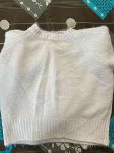 Cozy White Knit Sweater