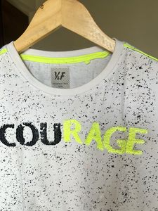 White 'Courage' Graphic Tee