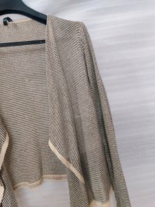 Beige High Low Front Shrug