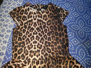 Women Peplum Top Leopard Print Asos Brand