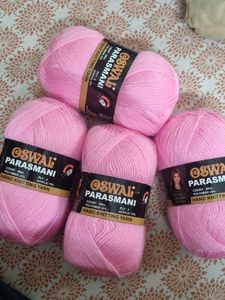 Pink Oswal Knitting Yarn