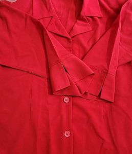 Red Button-Up Top