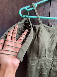 Mini Straps Dress Green