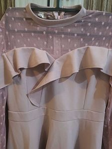 Mauve Ruffle Mini Dress