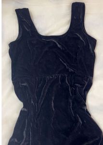 Elegant Black Velvet Mini Dress