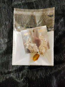 Sparkly Amber Drop Earrings