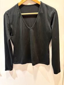 Black V Neck Imported Top
