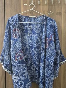 Paisley Print Shrug Top