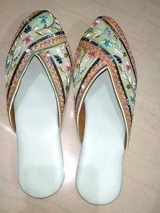 Floral Embroidered Flats