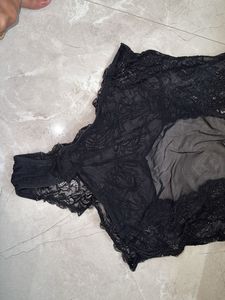 Black Lace Lingerie Bodysuit