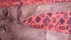 Gray Wash Denim Jeans