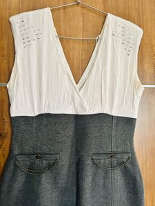 White &amp; Greay Mini One Pice