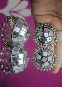 Mirrored Jhumka Earrings