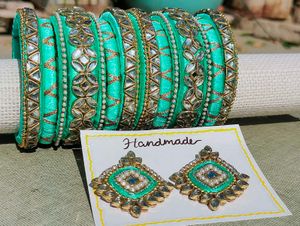 Handmade Earrings and bangles..Customized bangles