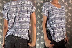 Patterned Short Sleeve Top