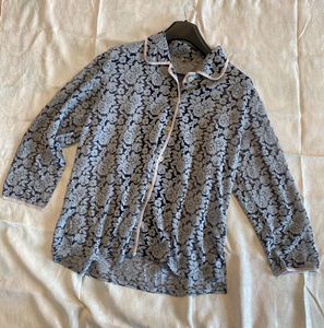 Grey Trendy Floral Shirt☀️