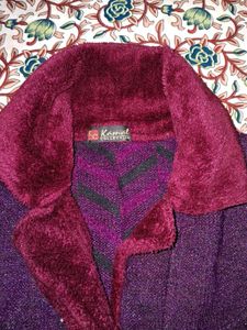 Vintage Chevron Knit Coat