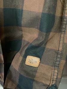 Roadster Checks Brown Black Solid Shirt