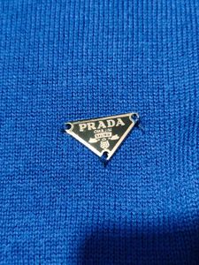 prada Stylish Blue &amp; Black Sweater