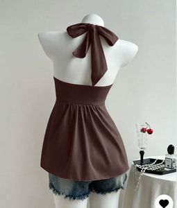 LITTLEBOX- Brown Halter Top