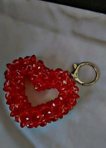 Beautiful Handmad Heart Beads Keychain