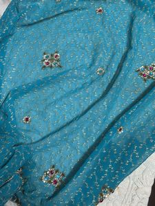 Elegant Teal Ethnic Saree