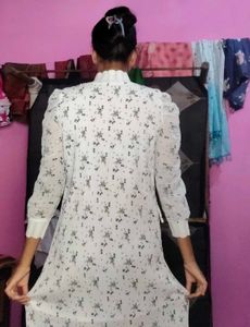Floral White Dress