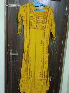 Pure Rayon Straight Ethnic Double Layered Kurti