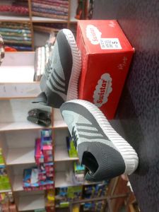 Stylish Grey &amp; White Sneakers