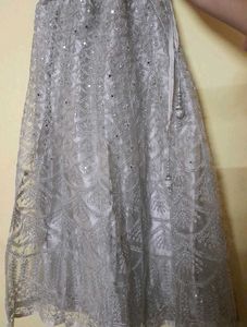 Silver Embellished Lehenga Set