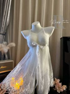 🤍White Lace Babydoll Lingerie🤍