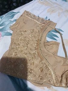 Tan Embroidered Blouse
