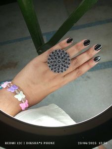 Oxidised Big Size Beautiful Design Ring💍For Girls
