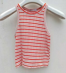 Red Stripped Tank Top.