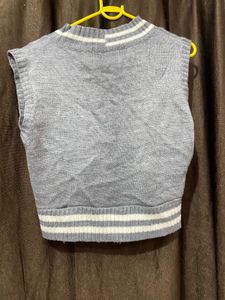Gray Knitted Vest