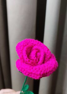 Crochet Pink Rose