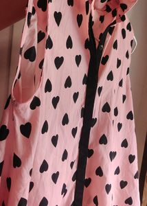 New Pink Heart Print Top
