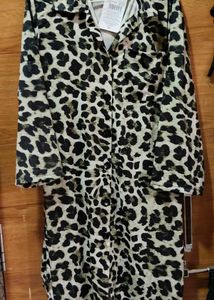 Leopard Print Shirt Dress