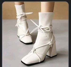 Leather Boots White