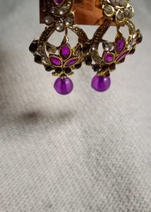 Pretty purple stone earrings