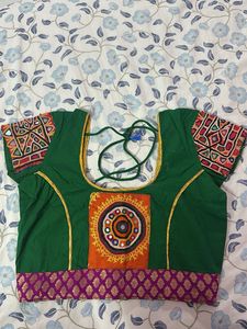 Embroidered Green Blouse