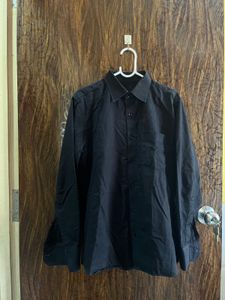 42/L Men Cotton Black Shirt