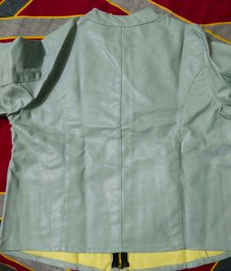 Faux Leather Light Jacket For Women